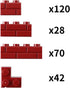 Feleph 260 Pieces Masonry Profile Bricks Building Blocks, Diverse Bulk Toy Set Compatible with Major Brands