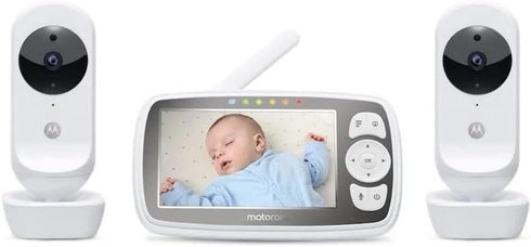 Motorola MBP483XL-2 4.3" Dual Camera Video Baby Monitor with Digital Zoom and Two Way Audio