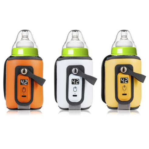 Generic Portable Baby Bottle Warmer with 5 Temperature Settings, Waterproof and Washable Design,