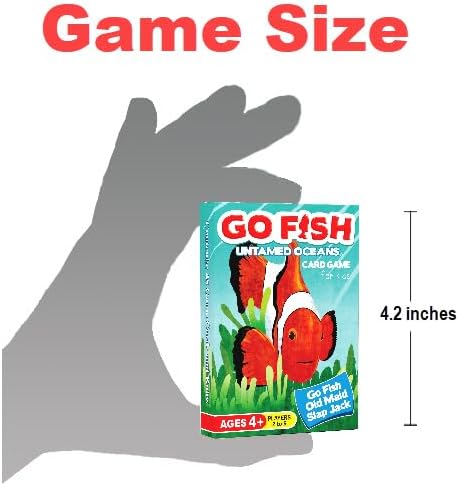 GO Fish Untamed Oceans Card Game for Kids 4-8 - Play Old Maid & Slap Jack - Family Game Night Fun