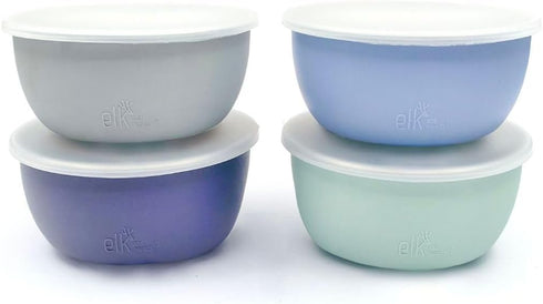 Elk and Friends Stainless Steel Bowls + Silicone Sleeve and Storage Lid