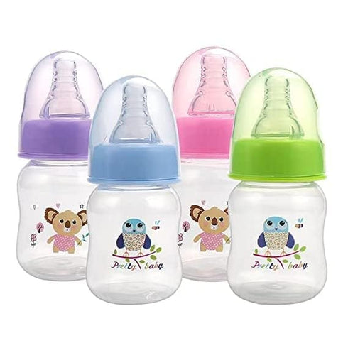 Pretty Baby 2oz (60ml) 4-Pack Anti-Colic Baby Bottles for Newborns, BPA-Free, Breastfeeding Transition, Vented for Gas