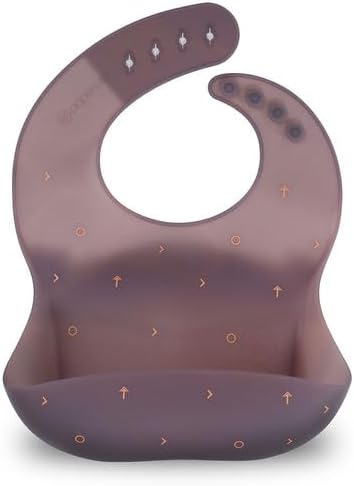 PAPERCLIP Color-Changing Adjustable Silicone Baby Bib - BPA Free, Waterproof, Dishwasher Safe, Aurora Green