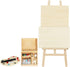 jojofuny Doll House Accessory Painting Tool Set, Wooden Easel Dollhouse Furniture Decoration