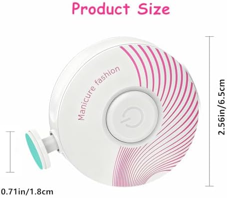 Trimmer Set 6 Electric Baby Nail File Kit, Newborn to Adult Nail Grinder with Grinding Heads, Safe & Quiet Baby