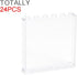 Clear Transparent Flat Plates Bricks, 24 Pieces 1x6x5 Classic Window Bulk Building Blocks Accessories