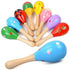 Mini Wooden Maracas Rattles, Egg Shaker Kids Musical Party Favor, Kid Baby Shaker Sand Hammer Toy