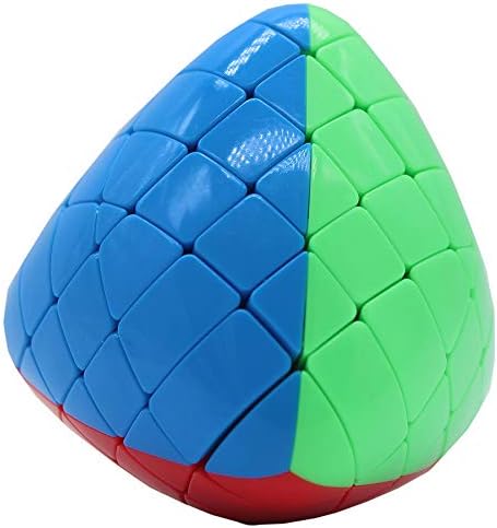 Willking Pyramorphix 5X5 Mastermorphix Megamorphix Stickerless Magic Speed Puzzle Cube, Pyramid-Shaped Brain Teaser