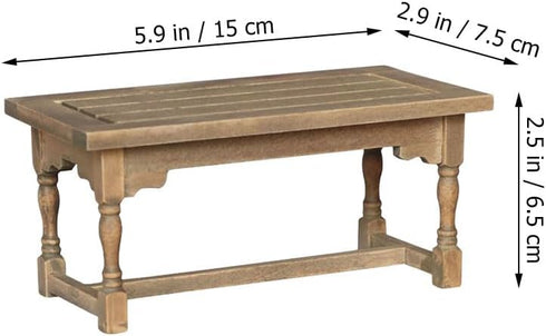 1:12 LOGOFUN Dolls House Miniature Wood Table Mini Wooden Table Model Scale Tiny Dining Table for Doll House Kitchen