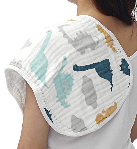 ShoppeWatch 2-Pack 100% 6 BB22 Muslin Burp Cloths Baby Burping Bibs Large Cotton Layers Absorbent Cloth Spit Up Dribble