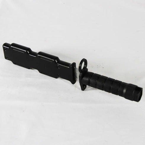 Harmless Fake Knife Toy for Kids - 10 Inch Safe Black Knife with Scabbard for Halloween Party