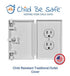 Baby Toddler Pet Resistant Electrical Safety Cover Guard for Home and Business, Made in USA, Traditional Outlet (1 Count, White)