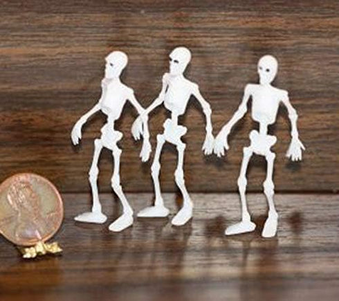 Multi Minis Dollhouse Miniature Set of 3 Skeletons
