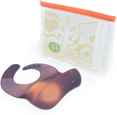 PAPERCLIP Color-Changing Adjustable Silicone Baby Bib - BPA Free, Waterproof, Dishwasher Safe, Aurora Green