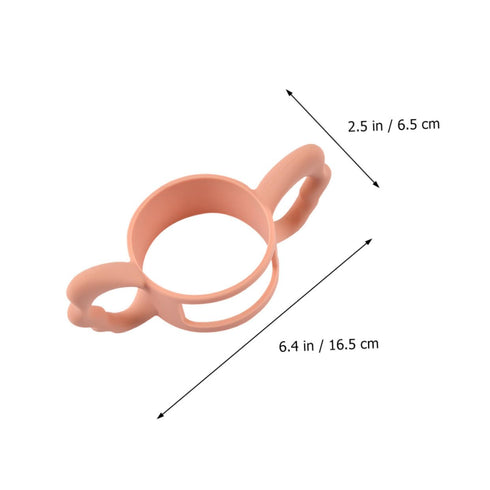 Milk Bottle Handle and Feeder Handle for Wide Mouth Bottles Portable Silicone Compatible Accessory for Newborns