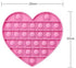Pink Heart Pop Bubble Fidget Sensory Toy for Kids, Xmas Gift with Alphabets, Birthday Party Prize