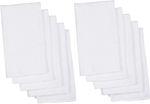 CVUTOVO 60x60cm Cotton Burp Cloths and Reusable Cloth Diaper Inserts for Newborns Absorbent