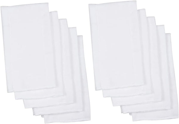 CVUTOVO 60x60cm Cotton Burp Cloths and Reusable Cloth Diaper Inserts for Newborns Absorbent