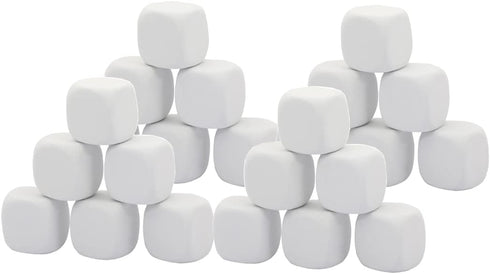 White EVA Foam Dices for Kids Graffiti and Creative Painting (24PCS)