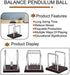 Balance Pendulum Balls Desk Accessories for Men, Swinging Balls with Base for Calm Down Fidgets, Office Decor