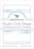 Soft Denim Brushstroke Baby Muslin Fitted Crib Sheet