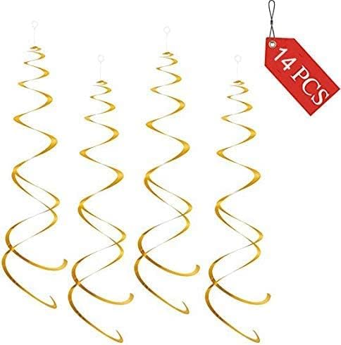 30PCS Construction Hanging Swirls Decorations for Birthday Party, Baby Shower, Car Excavator Bulldozer Ceiling Decor