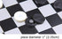 8x8 Checkers Draught Board Game - 64 Squares, 12 Black & 12 White Pieces, Extendable 9x9 Inch Board
