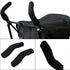 2Pcs Baby Stroller Armrest Cover, Removable Zipper Crossbar Elastic Protector Sleeve, Black
