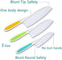 Leking 3 Pcs Kids Kitchen Knife, Plastic Serrated Edges Kids Knife Set for Cooking and Cutting Cakes, Fruits and