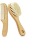 PomPerfect Natural Soft Newborn Baby Brush Set Goat Hair Bristles with Eco-Friendly Wood