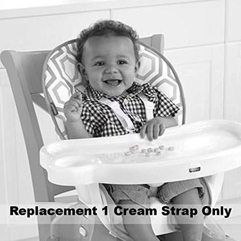 Replacement Part for Fisher-Price Space-Saver Highchair W4120, Includes 1 Cream Shoulder Strap, Fits Many Models