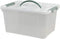 Saedy 14 Quart Latching Box - Clear Plastic Storage Bin with Lid and Handles
