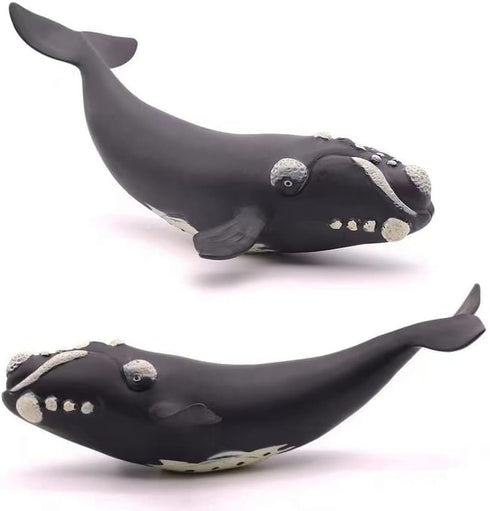 Gemini&Genius Right Whale Action Figure, Soft Rubber Ocean Shark Toy, Great for Kids Bath and Beach
