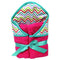 HOODED BABY TOWEL CHILD / BABY Hooded Towel Hot Pink Chevron