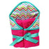 HOODED BABY TOWEL CHILD / BABY Hooded Towel Hot Pink Chevron