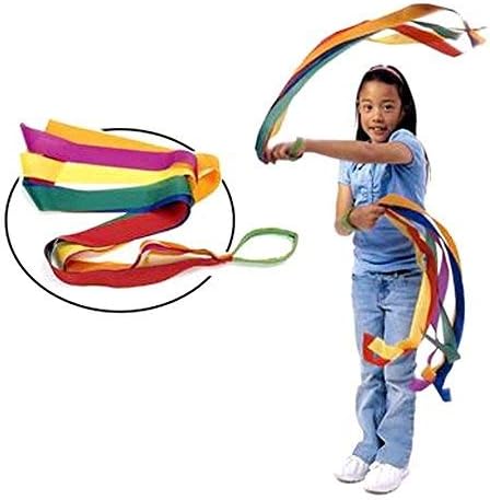 Rainbow Dance Ribbons - 12PCS Rhythm Ribbon Streamers for Kids, Bright & Multi-Colored
