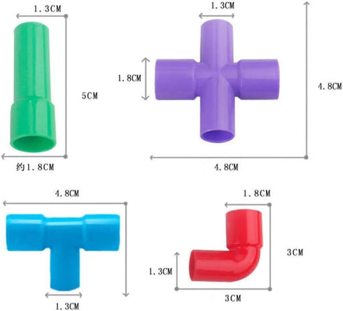 1 Set of STEM Building Blocks Toy, Tube Locks Construction Set for Boys and Girls Educational Learning Toys