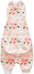 Woombie 0-9 Grow with Me Baby Swaddle with Leggies, Watercolor Roses, Months