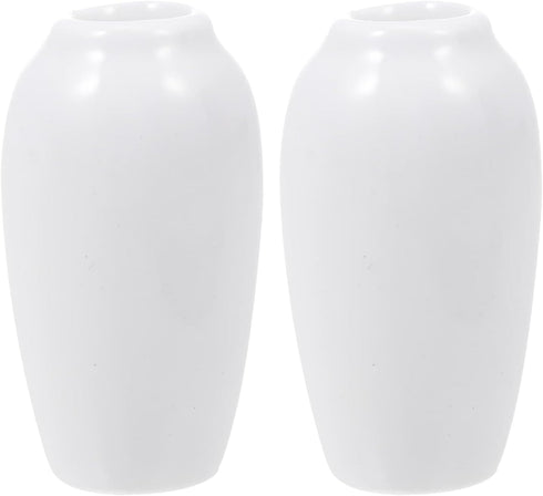 SEWACC 2Pcs Miniature Ceramic Vase, Dollhouse Mini Vase Model Furniture for Fairy Garden Decoration