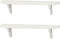 2Pcs White Dollhouse Wall Shelf, 1:12 Scale Miniature Storage for Kitchen Scene Dollhouse Decor