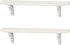 2Pcs White Dollhouse Wall Shelf, 1:12 Scale Miniature Storage for Kitchen Scene Dollhouse Decor