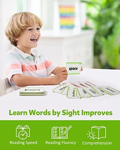 520 1st 2nd 3rd Coogam Sight Words Learning Vocabulary Flash Cards, Dolch Fry High Frequency Sight Word Educational
