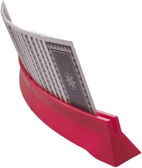 2 Pack Foldable Card Holders for Playing Cards, Curved Game Card Holder Rack for Kids Seniors, Bridge Canasta