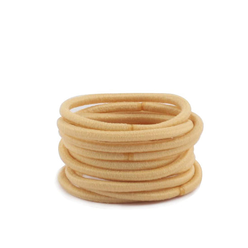 100 Pcs Baby Hair Ties, Gold Hair Bands for Thin Hair, No Metal Ponytail Holder for Kids