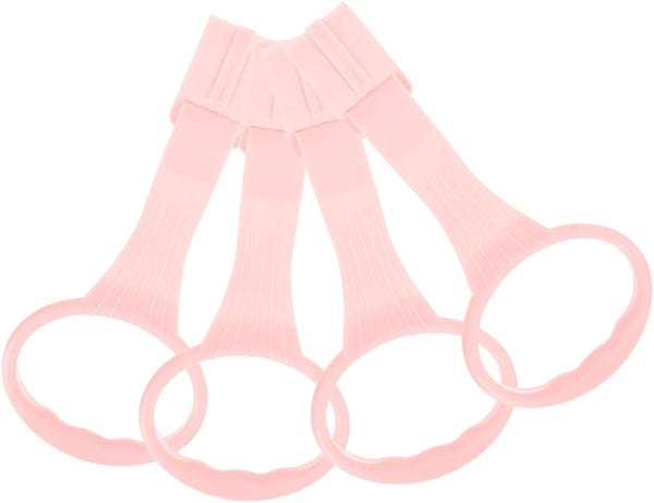 VANZACK Baby Bed Pull Ring, Baby Playpen Pull Up Rings, Standing Walker Crib Tool, Pink 4Pcs