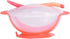 Slip Resistant Suction Bowls for Baby, Children Feeding Bowls with Sensing Spoon Cover for Home (Pink)