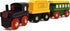 9 Set Gift Boutique Wooden Train Cars Piece Collection of Magnetic Trains and Wood Engine and Vehicles Compatible