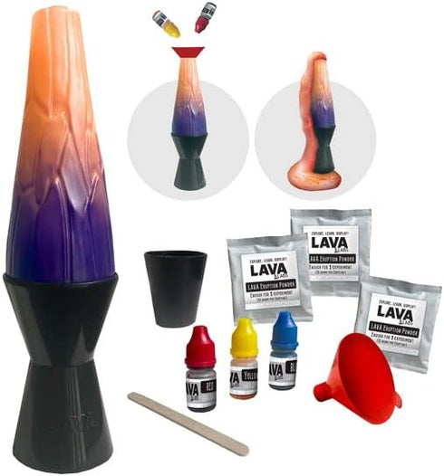 Schylling LAVA Labs - Color-Ruption Science Kit - Hands-on STEM Experiements - Explore Color in a LAVA lamp base - Ages 8 and up - LLVL