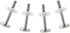 Pressure Mount Baby Gate Threaded Pivot Rod, 4-Pieces Mounting Bolt Kit for Stair Gate, Dog Gate, White