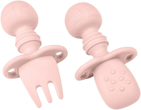 Feeding Kit Stage 1+Stage 2, Self Feeding Utensils for Kids Ages 6 Months Plus